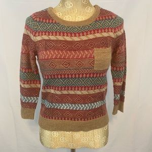 Design History Multicolored Fair Isle Sweater, XS